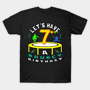 Kids Let'S Have A Bouncy 7Th Birthday Party Theme Kids T-Shirt